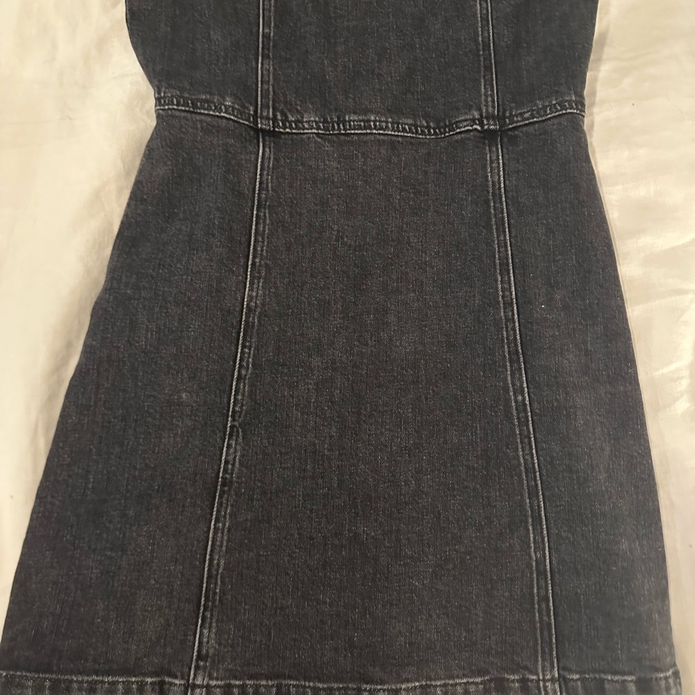 Alice + Olivia Black Denim Dress - Size 4 - Picture 2 of 5